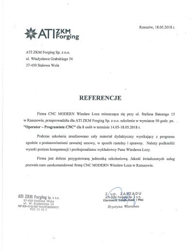 ATI ZKM Forging